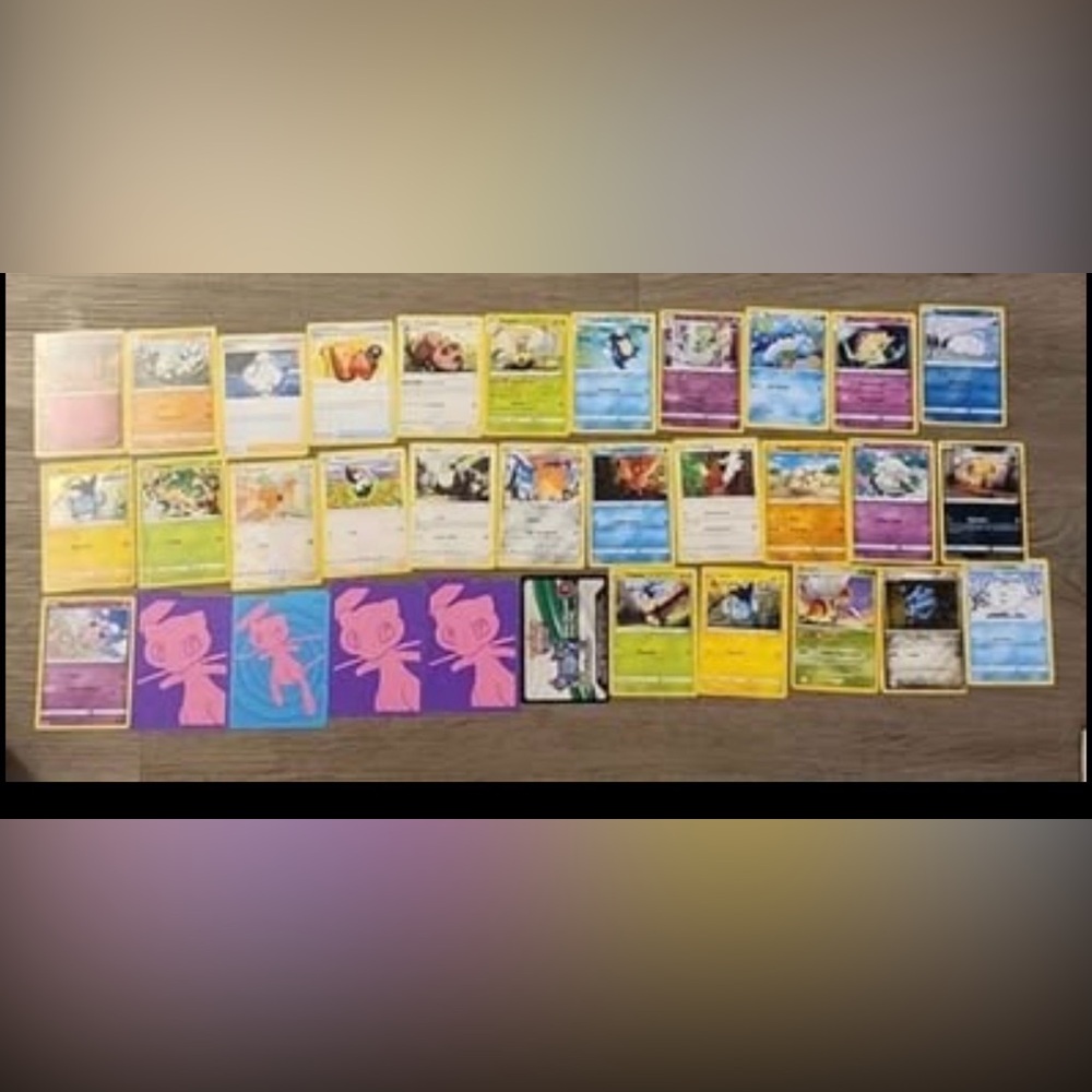 Pokemon Trading Cards Multi-Color Mew Silhouette Collection